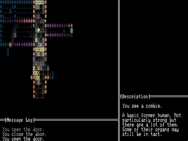 Gameplay showing the UI with text descriptions of actions and tiles.