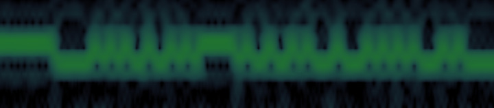 A horizontal green line varying between two different heights, visualizing a binary signal