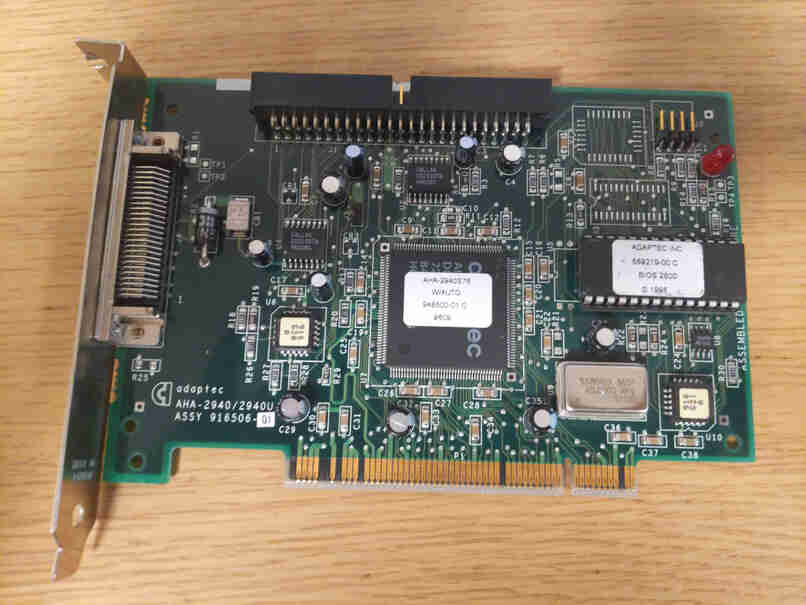 SCSI interface on a PCI card