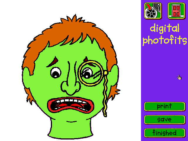 The photofit game displays a face very similar to the bad boy image